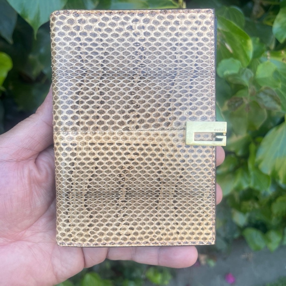 Rare Gucci Karung Snakeskin Agenda PM